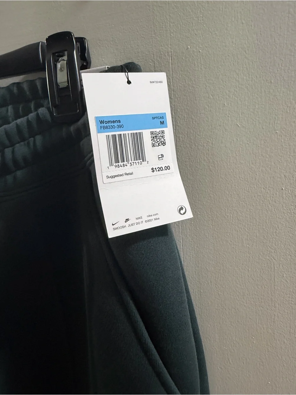 Nike Womens Dark Green Jogger Pants
